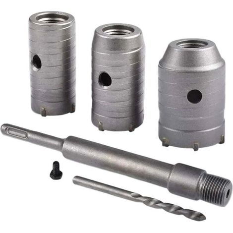Set scies cloches trépan Ø30/40/50mm - Trépan béton 350mm SDS Plus - Tige extension - Pointe carbure - Professionnel
