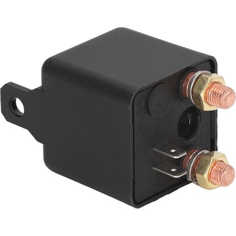 Relais démarreur auto 4 broches normalement ouvert acier inoxydable bobine laiton haute puissance interrupteur relais démarrage 250A 12V (1/5)