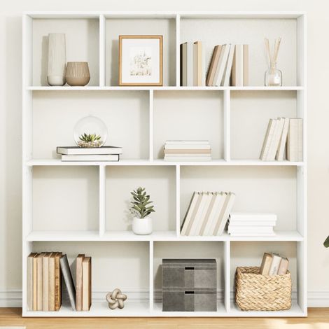 vidaXL Libreria Bianca 132x29x141,5 cm in Legno Multistrato