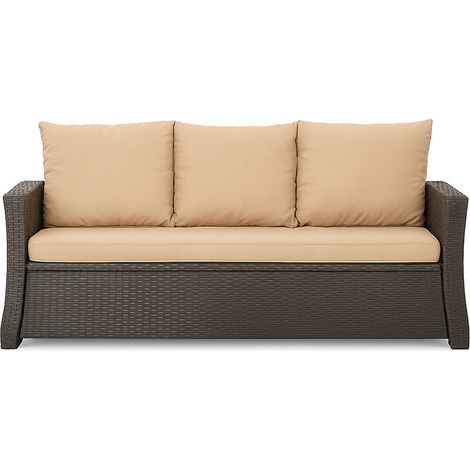 Coussins de canapé meubles de jardin en résine tressée Beige, Coussins balançoire d'extérieur 150x60x50cm Coussin de banc de jardin extérieur -Mix