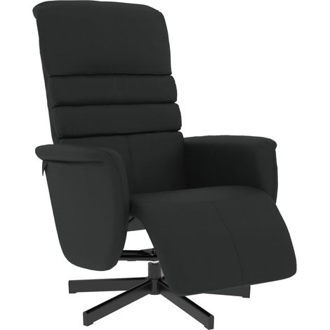 Maison Exclusive - Relaxsessel mit Fußteil Schwarz Kunstleder (1/5)