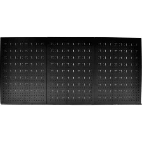 Panneau perforé porte-outils en métal, 3 panneaux, 18 crochets doubles, 60 x 120 cm - PANGIVO (1/5)