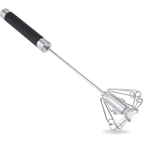 Rotating Egg Beater - Durable, rust-resistant stainless steel rotating manual egg beater (1/4)