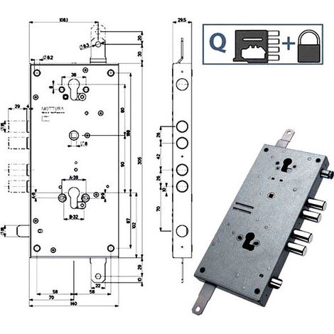 Serrure Sic.Triplice 898T1 Mottura