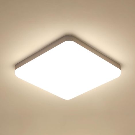 COMELY LED Deckenleuchte 32W 3600LM, Wasserdicht IP54, Deckenlampe für Badezimmer Küche Flur Balkon 25cm - Neutralweißes Licht 4500K
