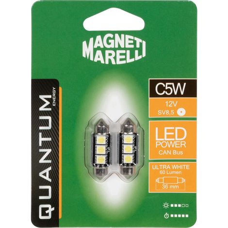 Coppia Di Lampadine Led Per Auto Quantum Energy Ultra White 36mm 12V (1/4)
