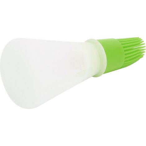 Pinceau à huile en silicone avec flacon d'huile, résistant aux hautes températures, pour contrôler l'huile dans la cuisine (vert). (1/5)
