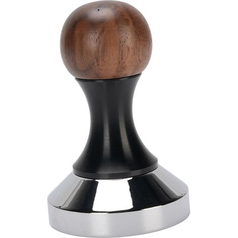 Doseur à café professionnel avec manche en bois de noyer, outil de presse à marteau électrique facile à nettoyer, fond fileté 51mm/2,01 pouces