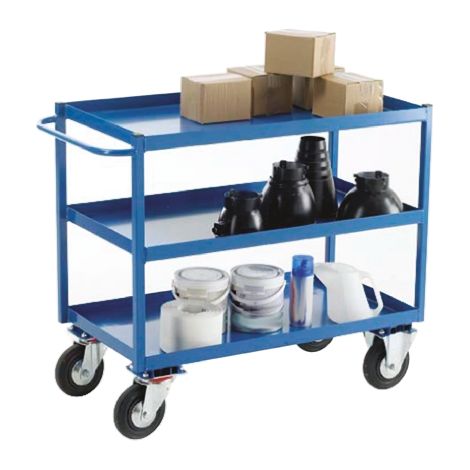 Chariot RS PRO Non 3 plateaux en Acier, 500 x 900mm, Capacité de charge 350kg Charge lourde ( Prix pour 1 )