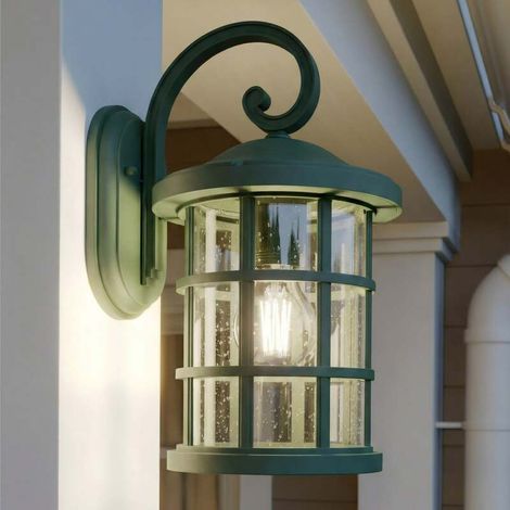 [NEUWERTIG] B-Ware Lindby Außenwandleuchte Außenlampe Ankea grün Glas Kunststoff E27 LED IP23 (1/2)