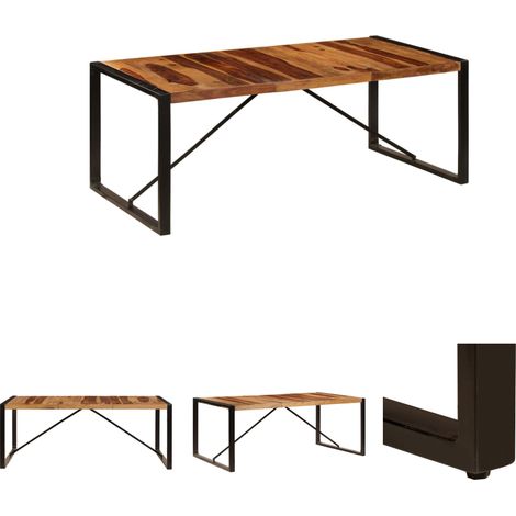 Esstisch 200 x 100 x 75 cm Massivholz Akazie vidaXL (1/5)