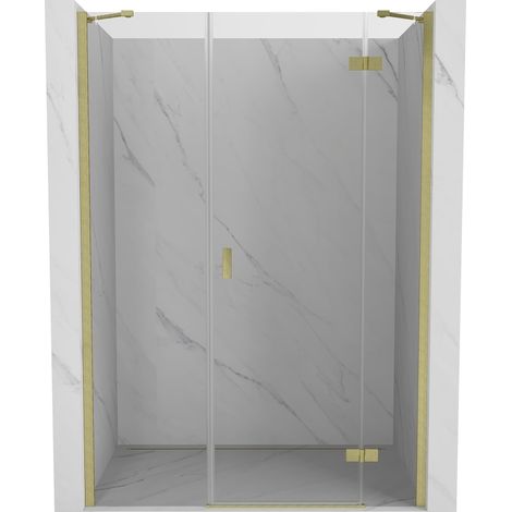 Mexen Mist-H porte de douche battante droite 145 cm, transparent, doré brossé - 8A5-145-001-55-00-P (1/5)