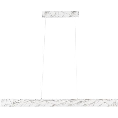 "Sospensione lineare LED NAVEL in metallo effetto marmo con CCT 120 cm." (1/2)