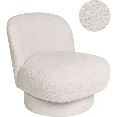 Swivel Armchair AYLO Boucle Off-White