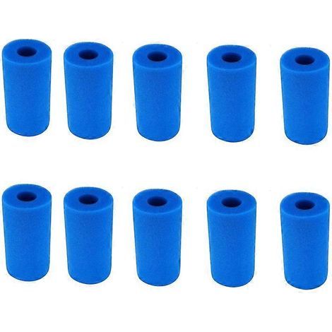 Lot de 10 éponges filtrantes en mousse pour filtre de piscine/aquarium Intex type A, réutilisables et lavables. Accessoires (1/5)