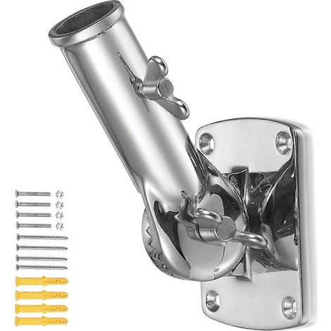 Support de mât pour drapeau de 2,5 cm (1 pouce), en acier inoxydable 316 de qualité marine, robuste. (1/5)
