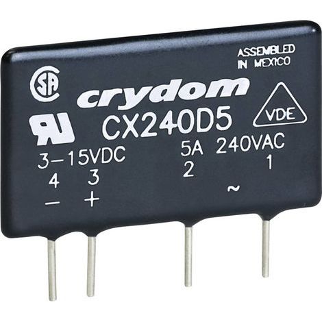 Crydom Relais à semi-conducteurs CX240D5R 5 A Tension de contact (max.): 280 V/AC à commutation instantanée 1 pc(s) S73703 (1/4)