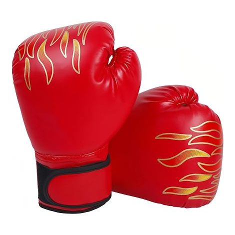 Children's Boxing Gloves, Boxing Gloves for Children, Adjustable Junior Boxing Gloves, Primary Training Gloves for Martial Arts, MMA, Muay Thai, Kickboxing, Punch Bag, Suitable for 3-12 Years, Red (1/5)