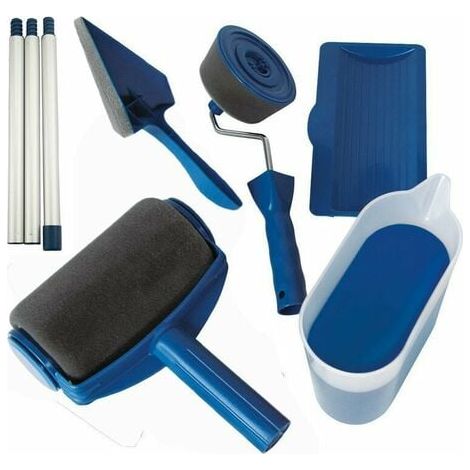 Kit Rouleau Peinture - Réservoir Intégré - Système Anti-Gouttes - Pour Murs Intérieurs Extérieurs - 6 Pièces (1/5)