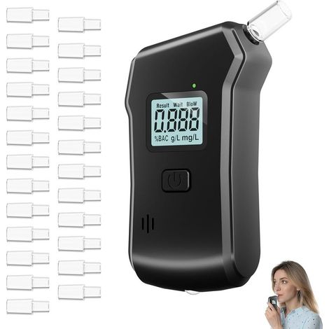 Ethylotest Electronique, Ethylotest, Ethylotest Electronique avec écran LCD Numérique, Ethylometre Portable pour la Maison et Les Fêtes (1/5)