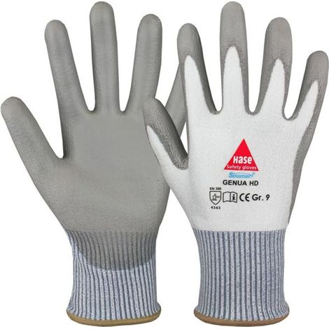 Schnittschutzhandschuhe Genua HD Gr.7 grau/weiß EN 388 HASE (1/2)
