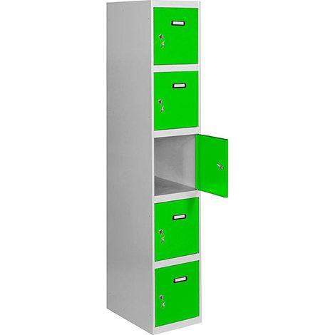 Simonrack Armadi di Stoccaggio Moderni Grigio Verde 5 Ante