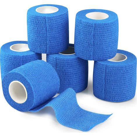 Auto-adhésif Bande Élastique Cohesive, Rouleau de Premiers Secours Extensible pour Gonflement et Douleurs (1/5)