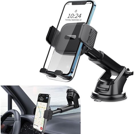 Support de téléphone pour voiture, support de tableau de bord pour pare-brise, stabilisation anti-tremblement, accessoires d'intérieur de voiture (1/4)
