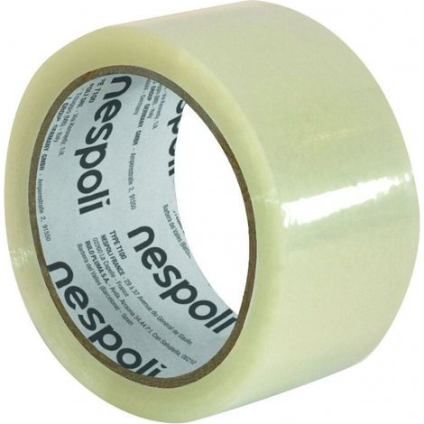 Nespoli Profi Packband transparent leise abrollend 50 mm x 66 m Packband