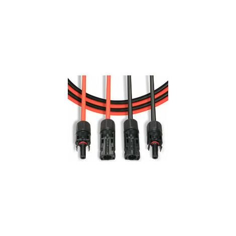 Solar Extension Cable PV Solar Panel Extension Cable with MC4 Connector Pair, Red+Black, 14AWG 3M/10ft (1/4)