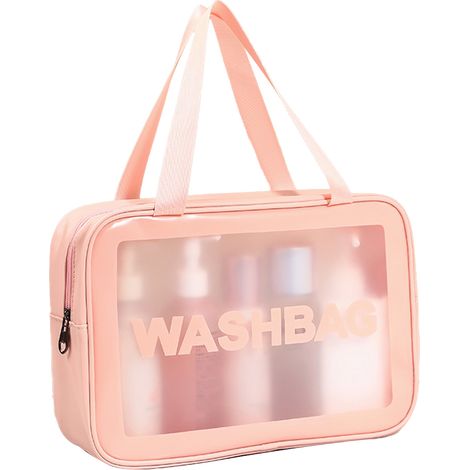 Trousse de toilette transparente en PVC imperméable, sac de voyage transparent, sac à main transparent en plastique (1/5)