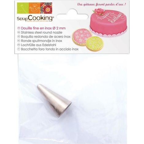Douille pâtissière fine en inox (1/2)