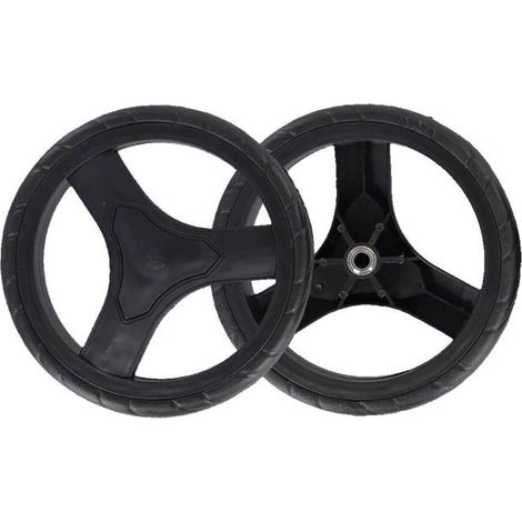 Lot de 2 roues de rechange pour caddie de courses - 170 mm - Pour chariots de courses - Bagages (1/5)