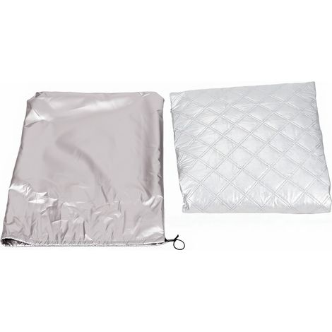 Pare-soleil pare-brise pour VW Transporter T5/T6 (2003-2024), en 210D Oxford composite aluminium, avec sac de rangement, protection anti-UV, anti-givre et anti-grêle,camping-cars et fourgons (1/5)