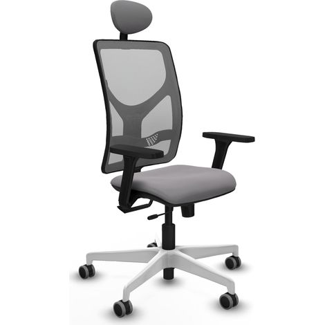 Chaise de bureau piqueras y crespo Motilla gris similicuir (1/2)
