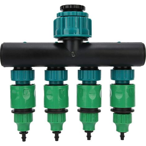 Divisore per tubo flessibile a 4 vie – divisore da giardino DN20 DN25 FNPT – connettore rapido per irrigazione 1/4"