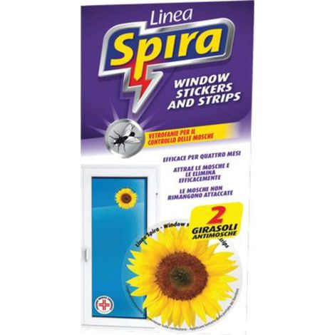 TRAPPOLA MOSCHE GIRASOLE STICK SPIRA - MONOUSO CF=PZ 2 - 4 confezione