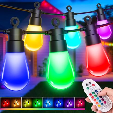 Guirlande Lumineuse Exterieure Jardin Noël, 21M LED RGB Changement Couleur (1/5)