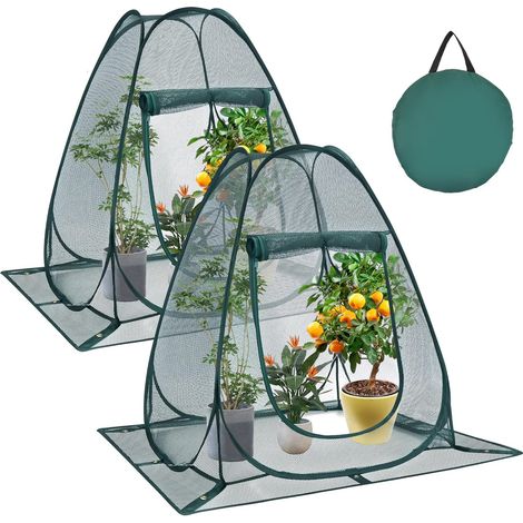 Cage moustiquaire anti-insectes pour plantes, légumes et fruits, tente de jardin sans installation, repliable, Composition : 28 × 28 × 32 cm, Couleur : vert (1/5)