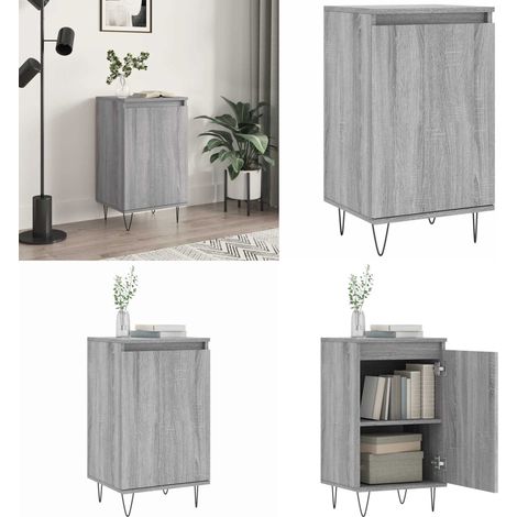 Sideboard Grau Sonoma 40x35x70 cm Holzwerkstoff - Holzwerkstoff - Stauraum (1/5)