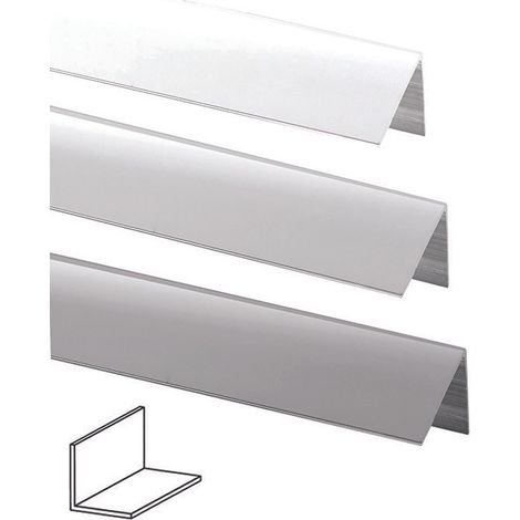 Profilo per fai da te angolare - Misure: mm 15 x 15 x 1 - mt 1 - Colore: Argento - 10 pz