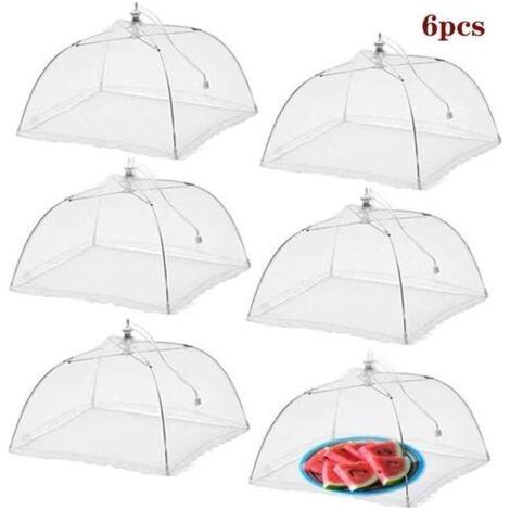 6x mosquito net, fruit net, fly screen, mosquito net, food protection hood, 43cm (1/4)
