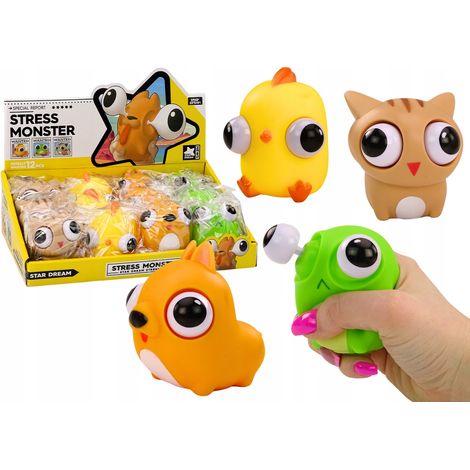 Anti-Stress-Tierspielzeug, Squishy, sensorisches Hunde-, Hühner-, Katzen- und Froschspielzeug (1/3)