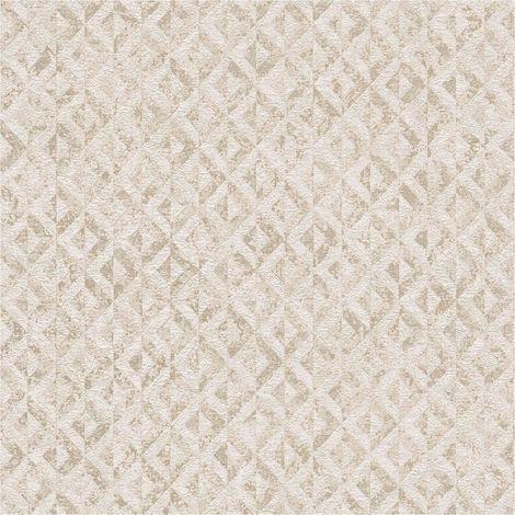 Graphic wallpaper wall Profhome 395052 non-woven wallpaper textured with geometric shapes and metallic highlights white gold 5.33 m2 (1/5)