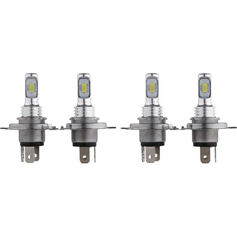 Adatto per 4 set di lampadine a LED H4 9003 HB2 per fari, utilizzabili sia per abbaglianti che per anabbaglianti, 35W, 4000 lumen, luce bianca 6000K.