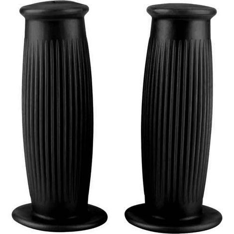 Paire de poignées de guidon universelles vintage pour moto, en TPU noir, de 25/28 mm (1 pouce), (1/5)