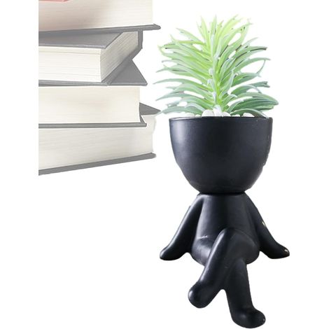 Vase à s en Forme de Figurine, jardinière en Forme de Corps Pot de à Petite Figurine, Ornements, Pot de, Vase de Bureau - Jardinières de Personnes, tête et Visage, Statue Minimaliste, d (1/5)