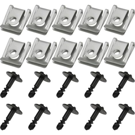 Set of 10 screws and nuts compatible with Audi A5 A6 A7 Q7, BMW E46 E65 E70 E71, and Mini Clubman 2007-2014. (1/5)