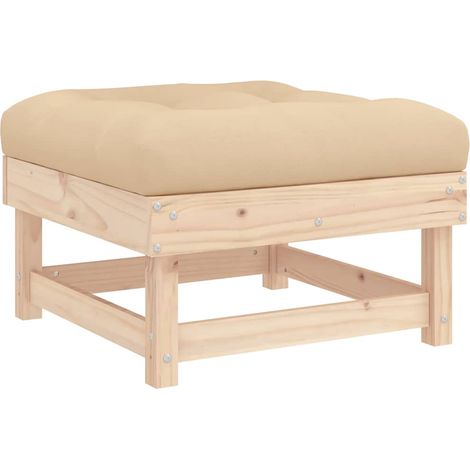 Maison Exclusive - Gartenhocker mit Kissen Massivholz Kiefer
