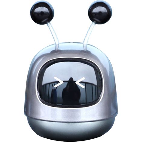 Diffuseur d'arôme voiture Robot créatif, parfum d'air pour bouche d'aération, ornement solide longue durée, accessoire intérieur gris (1/5)